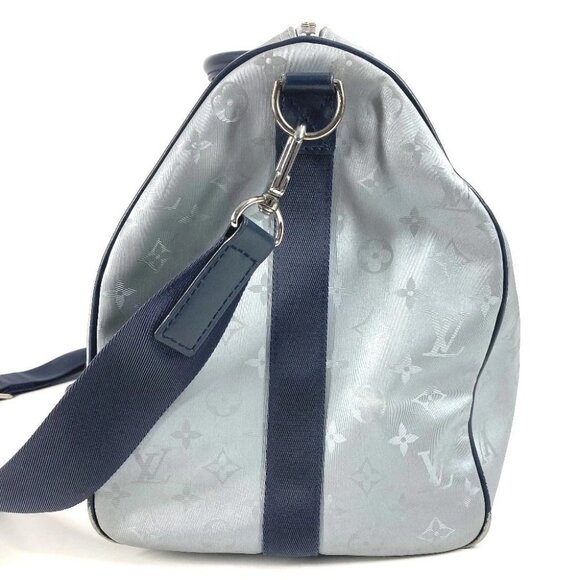 LOUIS VUITTON M44170 Monogram satellite Keepall-Bandouliere 50 travel Duffle Bag - Picture 4 of 16